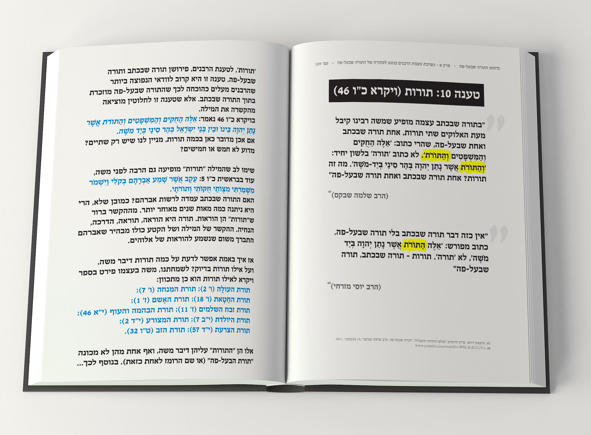 תורות התורות תושב"ע בעל פה